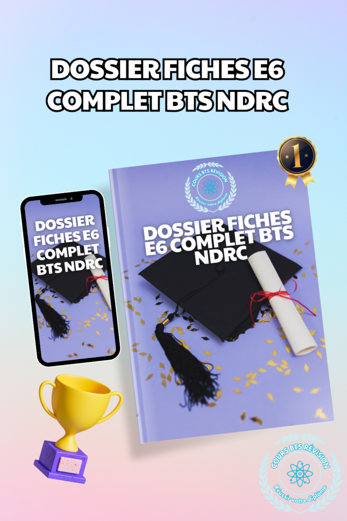 DOSSIER FICHES E6 COMPLET BTS NDRC et exemples pour l épreuve Cours